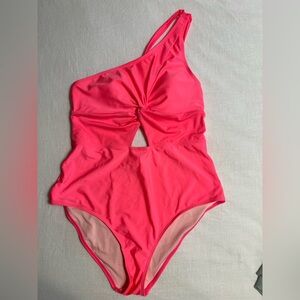 Women’s Pink One Shoulder Swimsuit